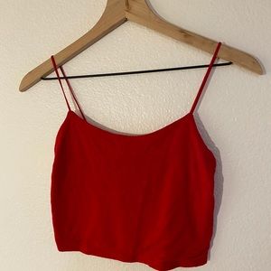 red crop top cami